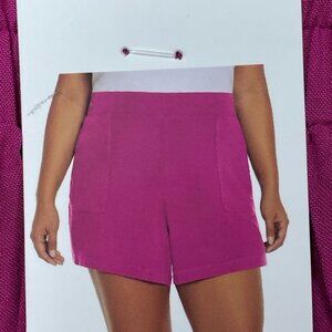 Wildfox Womens XL Magenta Rayon Shorts With 5" Inseam d0670